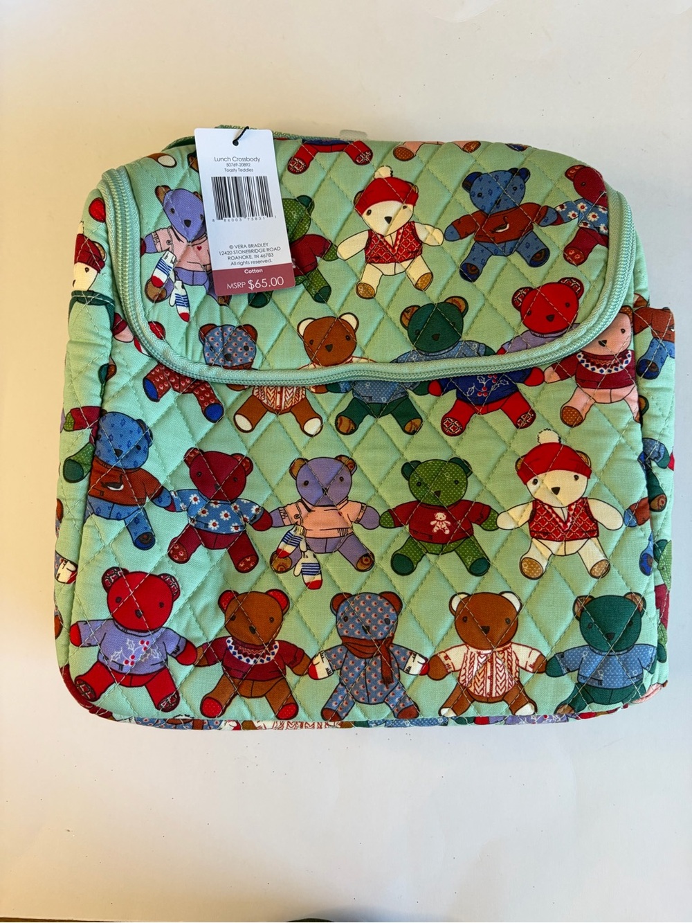 NWT Vera Bradley Quilted toasty teddies  lunch tote